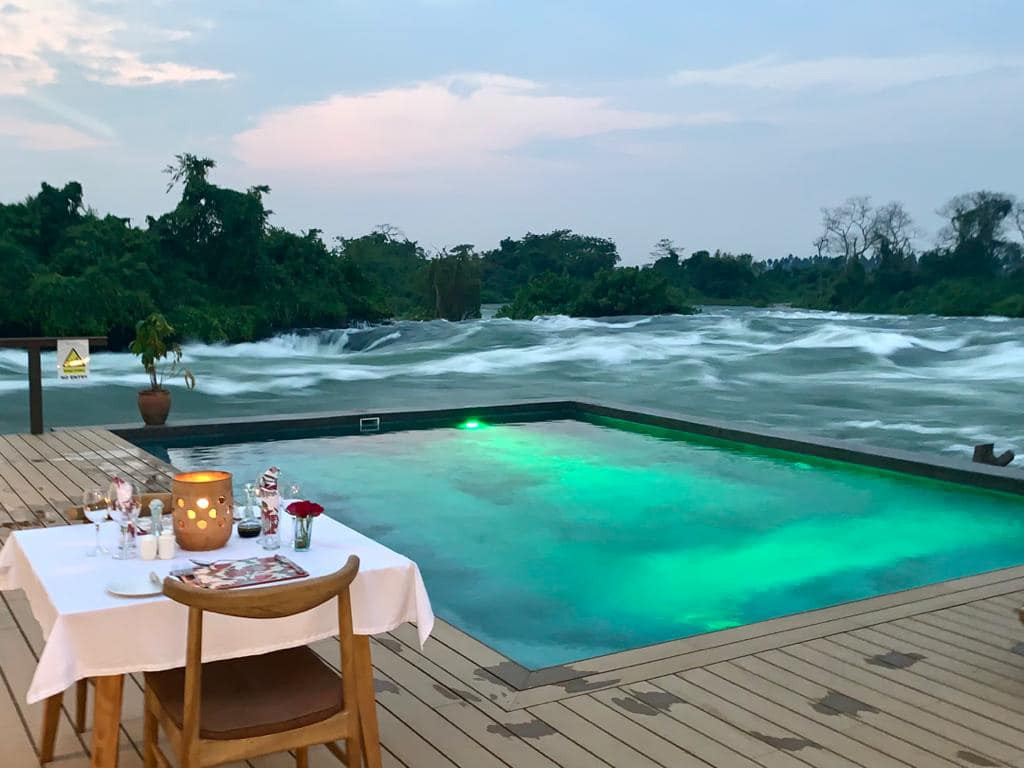 Dine on the river in Jinja,Uganda