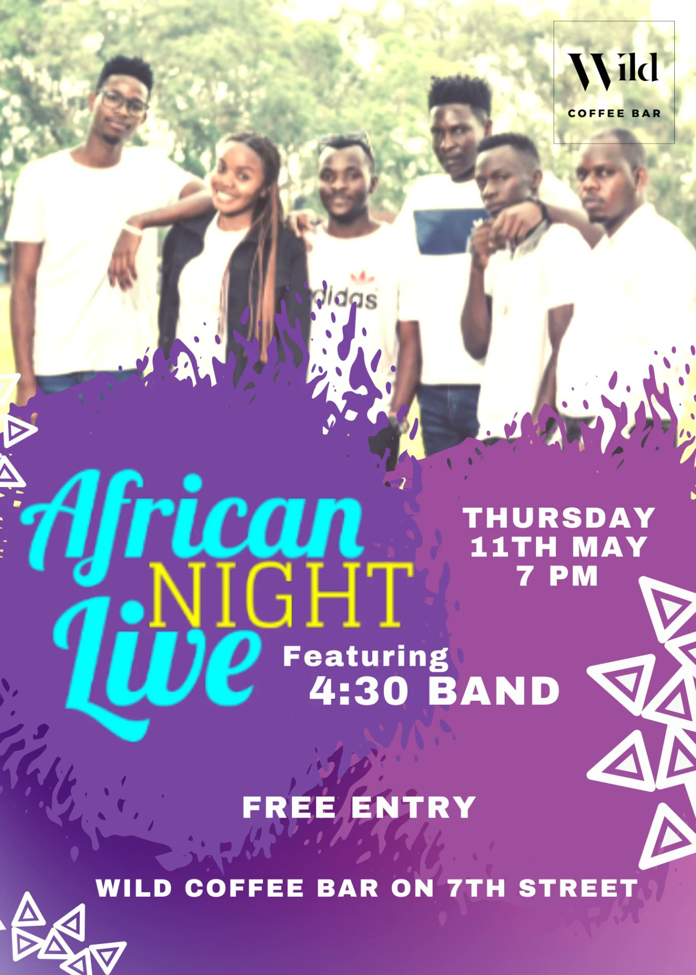 African Night Live - Wild Coffee Bar. 110 7th Street  Industrial Area Kampala, Uganda.