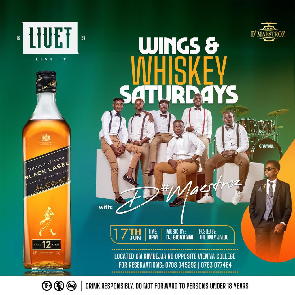 Wings and Whiskey Saturdays - Livet 1824 kitchen bar and grill, Naalya